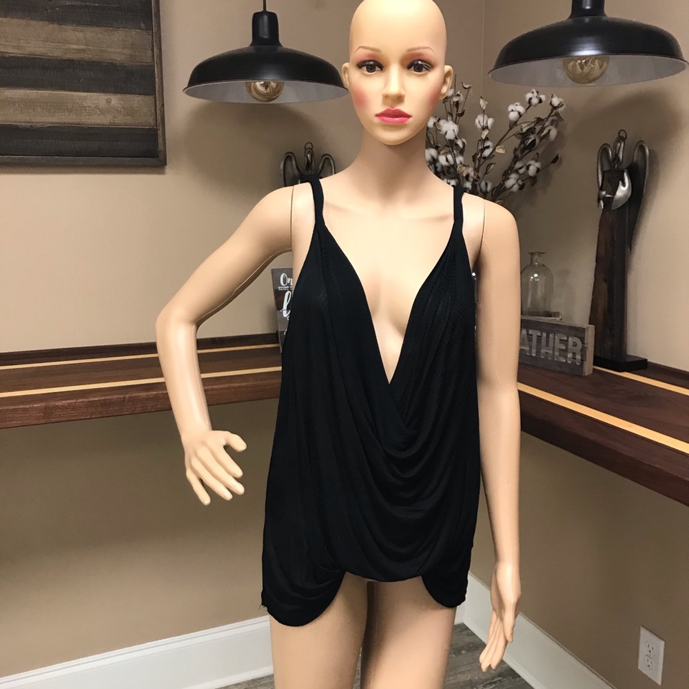 Free People black Sz large tank top